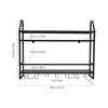 YIYIBYUS Industrial Wine Rack Wall Mount Wine Cabinet with 7 Glasses Hook - 4 of 4