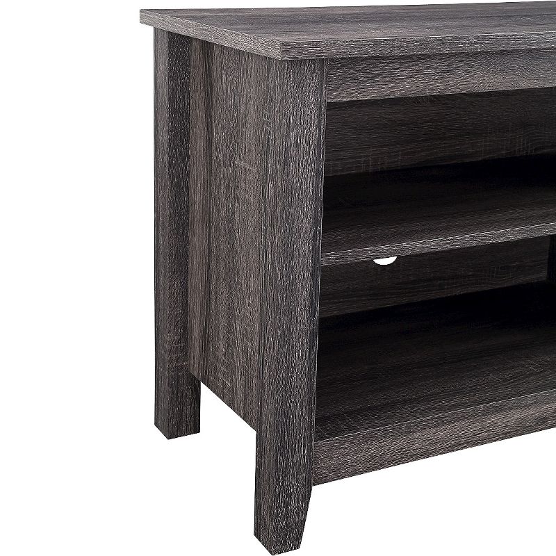 Transitional 4 Cubby Wood Open Storage TV Stand for TVs up to 65"- Saracina Home, 3 of 14