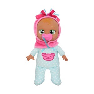 Cry Babies Tiny Cuddles Newborn 10" Roxy Baby Doll Brown Hair/Green Eyes - 1 of 4