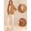Allegra K Women's Long Sleeve One Button Notch Lapel Collar Blazer - 2 of 4