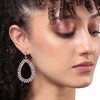 SOHI Women's Baby Pink Circular Teardrop Earrings - 4 of 4