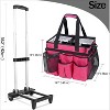 Extra Large Rolling Cleaning Caddy Bag with Detachable Foldable Trolley, Multiple Storage Pockets and Adjustable Shoulder Strap - 3 of 4