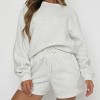 Mocamel Solid loose versatile casual round-neck sweatshirt and shorts set - 4 of 4