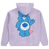 Ladies Care Bears Fashion Sweatshirt - Embroidered Multi Print Hoodie - Cheer Friend Funshine Good Luck Care Bears Hoodie Sweatshirt (Lilac, X-Large) - 2 of 4