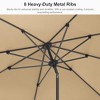 PURPLE LEAF Patio Umbrella Outdoor Table Umbrella Aluminum Frame Market Umbrella Sun Umbrella with 8 Sturdy Ribs - 4 of 4