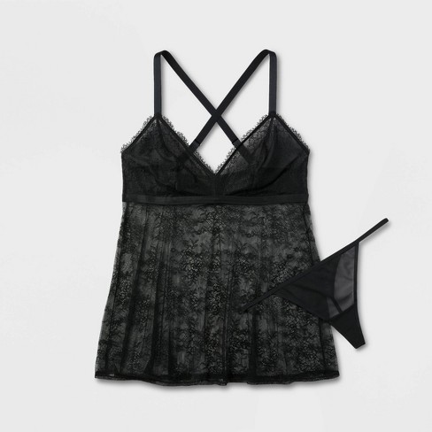 Victoria's Secret black babydoll set - Clothing