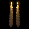 Northlight LED Flickering Flameless Wax Tapered Christmas Tree Candles - 9.75" - White - Set of 2 - 4 of 4
