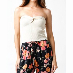 Women's Knit Tube Top - OLIVACEOUS - 1 of 2