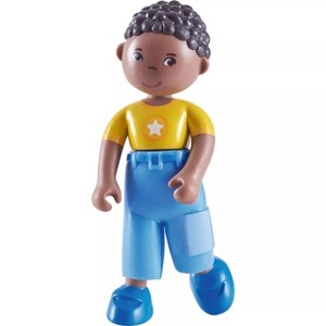 HABA Little Friends Erik - 4" Black Boy Dollhouse Toy Figure - 1 of 4