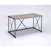 Acme Furniture 48" Jodie Console Table Rustic Oak and Antique Black Finish: Melamine Veneer, Metal Frame, Spot Clean - 3 of 4