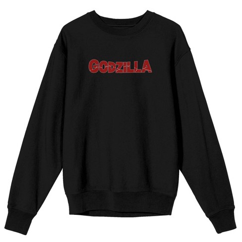 Godzilla Key Art Crew Neck Long Sleeve Adult Black Sweatshirt - image 1 of 4