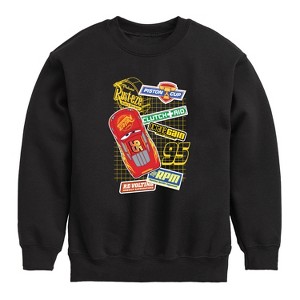 Boys' - Cars - McQueen Decals Graphic Long Sleeve Fleece Sweatshirt - 1 of 4