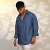 Campus Sutra Men Men's Lapis Blue Candy-Textured Shirt - 2 of 4