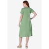Woman Within Plus Size Embroidered Lace Bib Knit Dress - 3 of 4