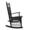 VYNXARIA Elegant Black Wooden Porch Rocker Chair for Relaxation - Classic Design,Comfortable Seating，without mat - 3 of 4