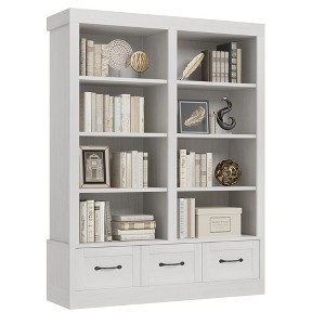 74.5" Tall Bookshelf with Double Storage, Extra Large Bookshelf, 6-Tier Double Wide Bookshelves w/ 12 Cubbies for Livingroom Office Library - 1 of 4