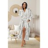 ADR Plush Fleece Robe for Women, Long Hooded Bathrobe with Hood, Plus Size - 4 of 4