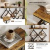 3-Tier Entryway Table, Industrial Console Sofa Table with Storage, Accent Tables with Open Shelves, Diamond-Shaped Metal Frame, Foyer Tables - 3 of 4
