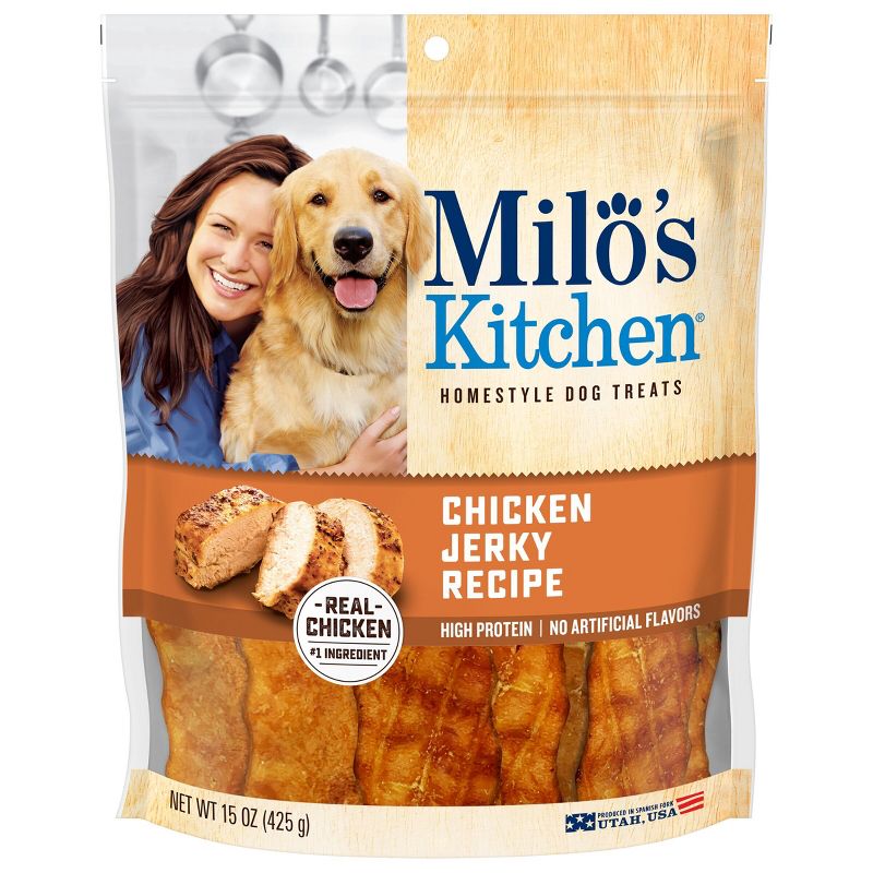 Milo&#39;s Kitchen Chicken Jerky Chewy Dog Treats - 15oz, 1 of 5