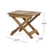 VisioGear Folding Wooden End Table, Outdoor Side Table, Decorative Garden Stool for Indoor Outdoor, Natural, 22.75"*15"*18.25" - 3 of 4