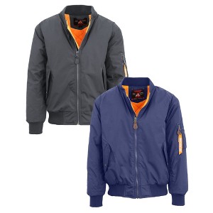 Spire By Galaxy Men's Heavyweight MA-1 Bomber Flight Jacket-2 Pack - 1 of 3