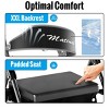 TopComfy Baby Walkers Foldable Rollator Walkers with Seat for Seniors, 350 lb Capacity, 8 Big Wheels, Mysterious, Black, 21.46"*8.07"*18.31" - 3 of 4