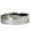 Pompeii3 Mens 14K White Gold Polished Diamond Wedding Band Ring - 3 of 4