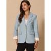 INSPIRE CHIC Women's Work Office Notched Lapel Long Sleeve Suit Blazer - 2 of 4