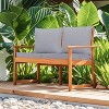 PAGED Outdoor Deep Seat Cushion Set,24x 24 inch,Waterproof Fade-Resistant Patio Furniture Cushions with Removable Covers,2PC - 2 of 4