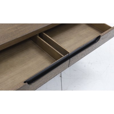 Brown Rectangular Wood Coffee Table with Storage