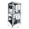 SEVOBAL Outdoor Cat Enclosure, Large Kitty Cat Condo Cage Shelter Playpen with Sliding Doors, Beige (30.7"*30.7"*71") - 4 of 4