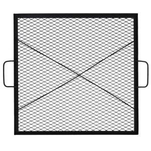 Fire Pit Cooking Grill Grate, X-Marks Fire Pit Grill Cooking Grate, Outdoor Campfire BBQ Grill, Heavy Duty Steel Campfire BBQ Grill - 1 of 4
