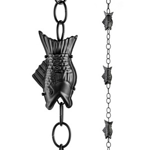 Good Directions 8.5' Modern Farmhouse Fish Aluminum Rain Chain - 1 of 4