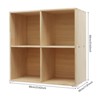 YIYIBYUS 4 Cube Solid Wood Shelves, Wooden Bookcase, 3 Tiers Freestanding Bookshelf - 4 of 4