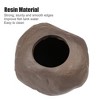 Unique Bargains Resin Aquarium Hideaway Rock Cave Fish Tank Decoration Brown 3.35''x2.76''x2.52'' - 3 of 4