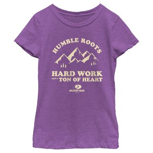 Girl's Mossy Oak Humble Roots Hard Work and a Ton of Heart T-Shirt - 1 of 4