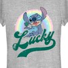 Juniors Womens Lilo & Stitch Distressed Lucky Wink T-Shirt - 2 of 4