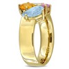 EVERLY JEWELRY | Yellow Plated Sterling Silver 2 3/5 CT TGW Multi-Gem 4-Stone Ring - 2 of 4