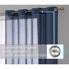 HLC.ME Sierra Burlap Flax Linen Privacy Sheer Light Filtering Window Grommet Curtains Panels, Set of 2 - 3 of 4