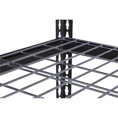 Versatile 36'' Black Steel Boltless Shelving Unit with Adjustable Height