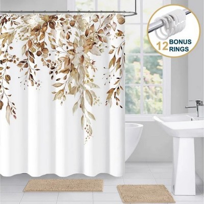 LunaLulinlk Shower Curtain with Hooks – Heavy-Duty Mold/Mildew-Resistant