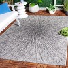 Courtyard Standalone Power Loomed Indoor/Outdoor Area Rug - Grey/Black - 5'3"x7'7" - Safavieh. - image 2 of 4