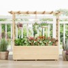 Tangkula Wooden Raised Garden Bed/ Lattice Trellises Hanging Roof Drainage Indoor Outdoor - 4 of 4