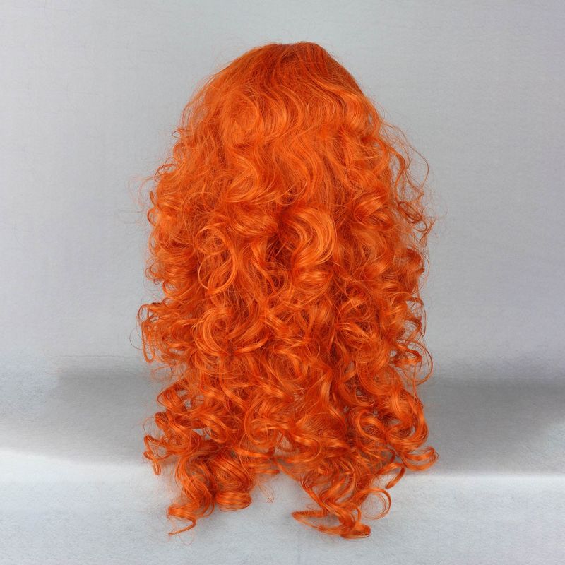 Unique Bargains Curly Women's Wigs 22" Orange with Wig Cap, 5 of 7