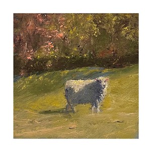 Trademark Fine Art - Marilyn Wendling  Sheep in Field IV Canvas Art - 1 of 4