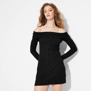 Women's Long Sleeve Mini Bodycon Dress - Wild Fable™ - 1 of 3