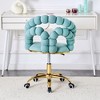 KWPZQEB Accent Puffy Bubble Swivel Chair, Velvet Ball Chain Chair w/ Gold Five-Claw Casters, Modern Armchair with Upholstered for Office, Reading Room - 3 of 4