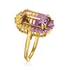 Ross-Simons 6.50 Carat Ametrine Ring With .30 ct. t.w. Amethysts and .30 ct. t.w. Citrines in 18kt Gold Over Sterling - 3 of 4