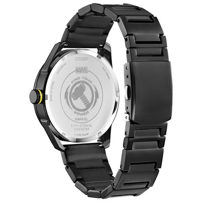 Citizen Eco-Drive Black Stainless Steel Thor Analog Watch