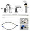 Whizmax Bathroom Faucet,8 Inch Bathroom Faucets for Sink 3 Hole, Widespread Bathroom Faucet with Pop up Drain and cUPC Lead-Free Hose - 3 of 4